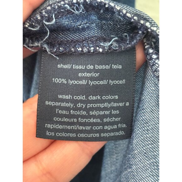 Tommy Hilfiger Womens Blue Button-Down Denim Dress Size 10 - Picture 5 of 11